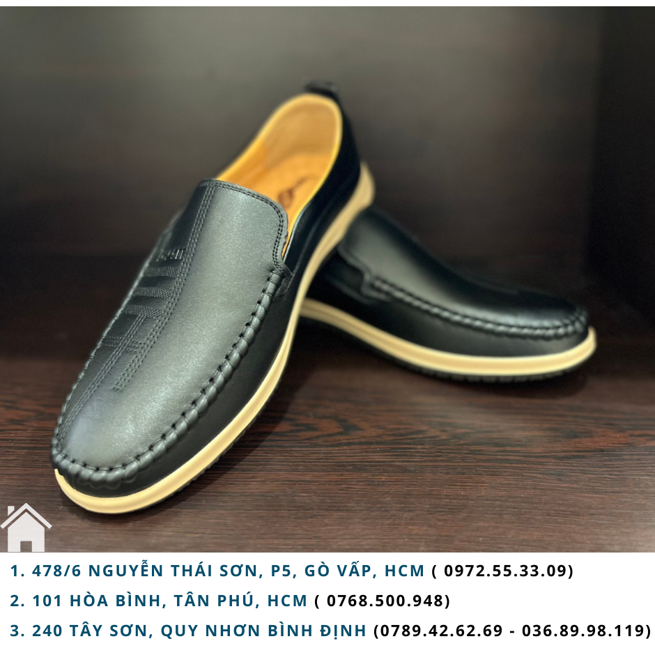 GIÀY LƯỜI NAM DA BÒ MÃ D20