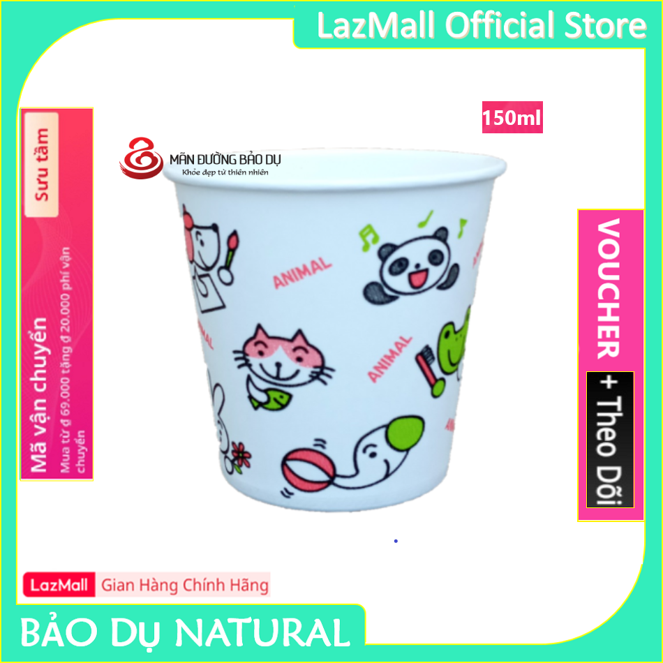 Combo 50 cốc giấy 5OZ 150ml - Màu Thú Cưng