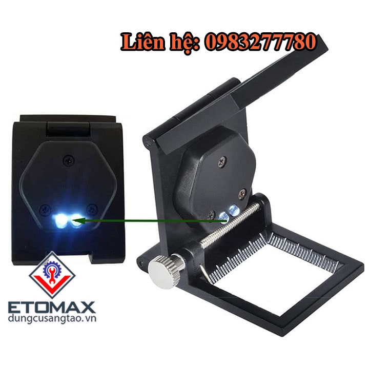 Kính lúp 10X mini  có thước đo