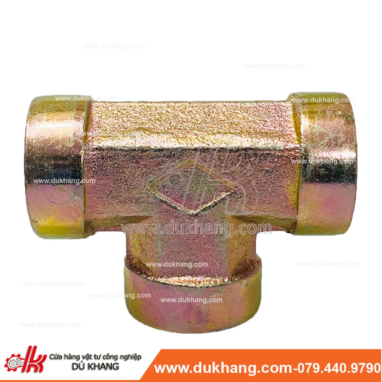 Nối ba đầu ren trong sắt thủy lực