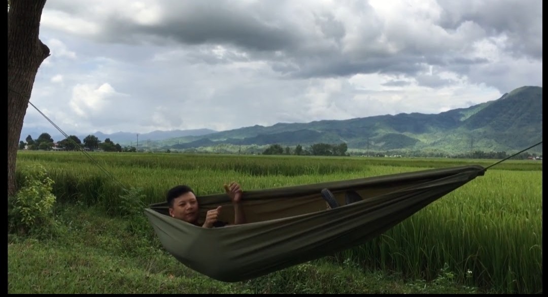 Võng dù dã ngoại 1 lớp