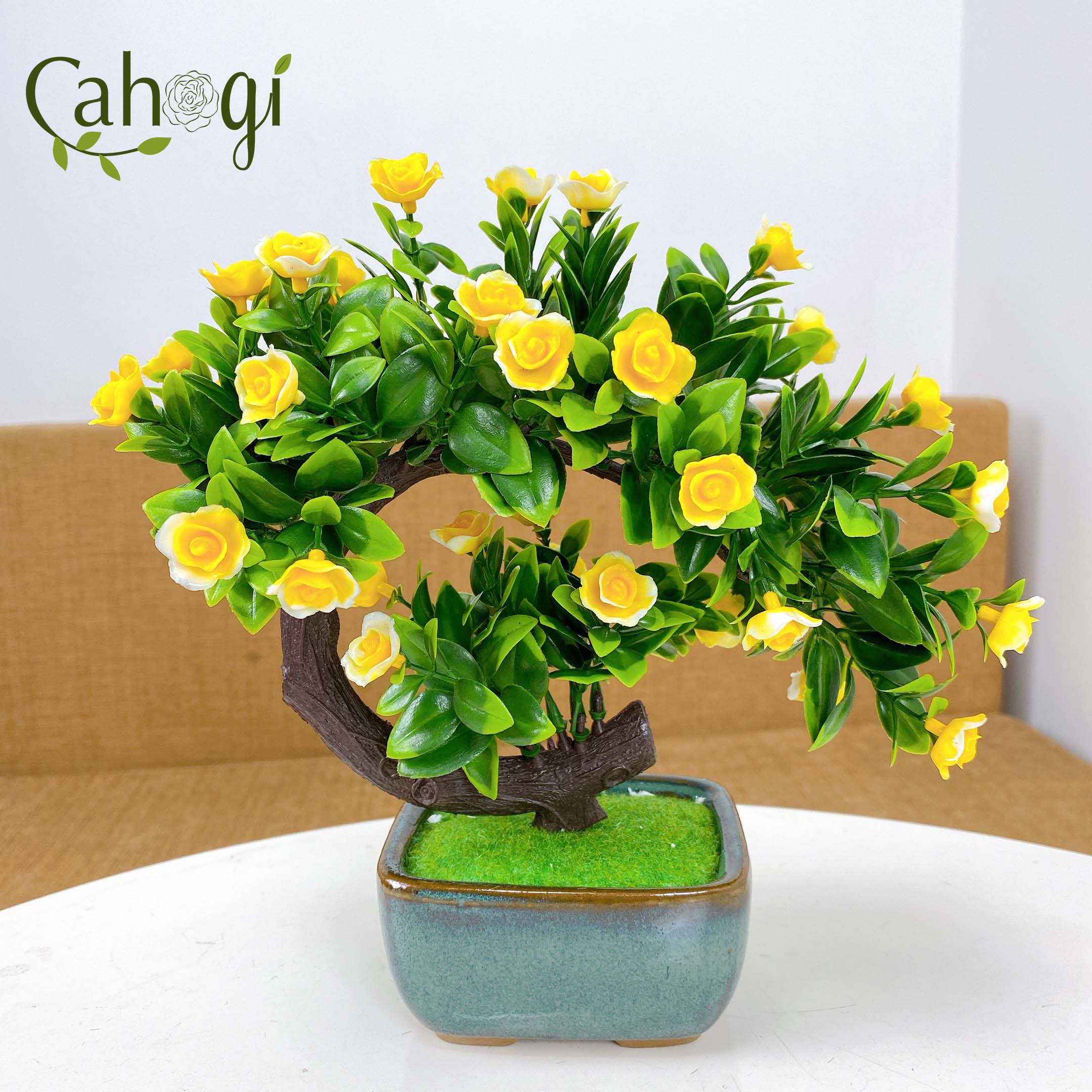 Chậu Cây Giả Để Bàn Chậu Hoa Bonsai