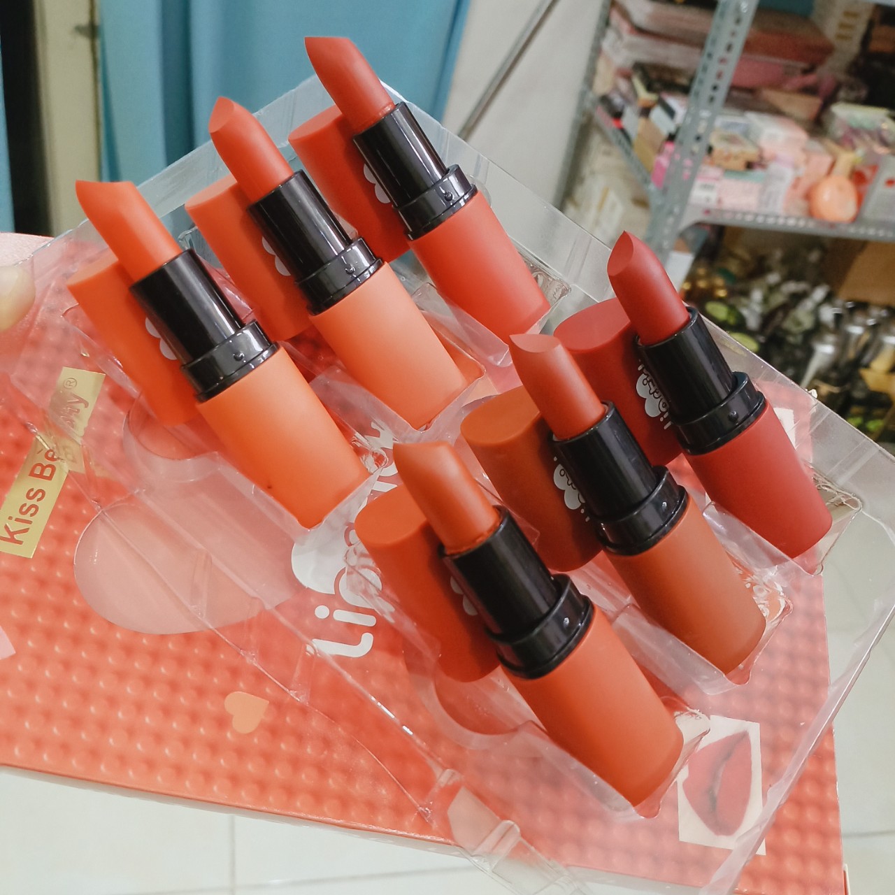 [HCM]Set 6 cây son lì dạng thỏi Kiss Beauty