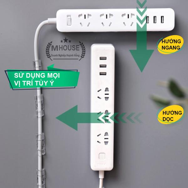 Bộ Miếng Dán Ổ Cắm Điện  Giá Đỡ Treo Tường Tiện Dụng Móc Treo Đồ