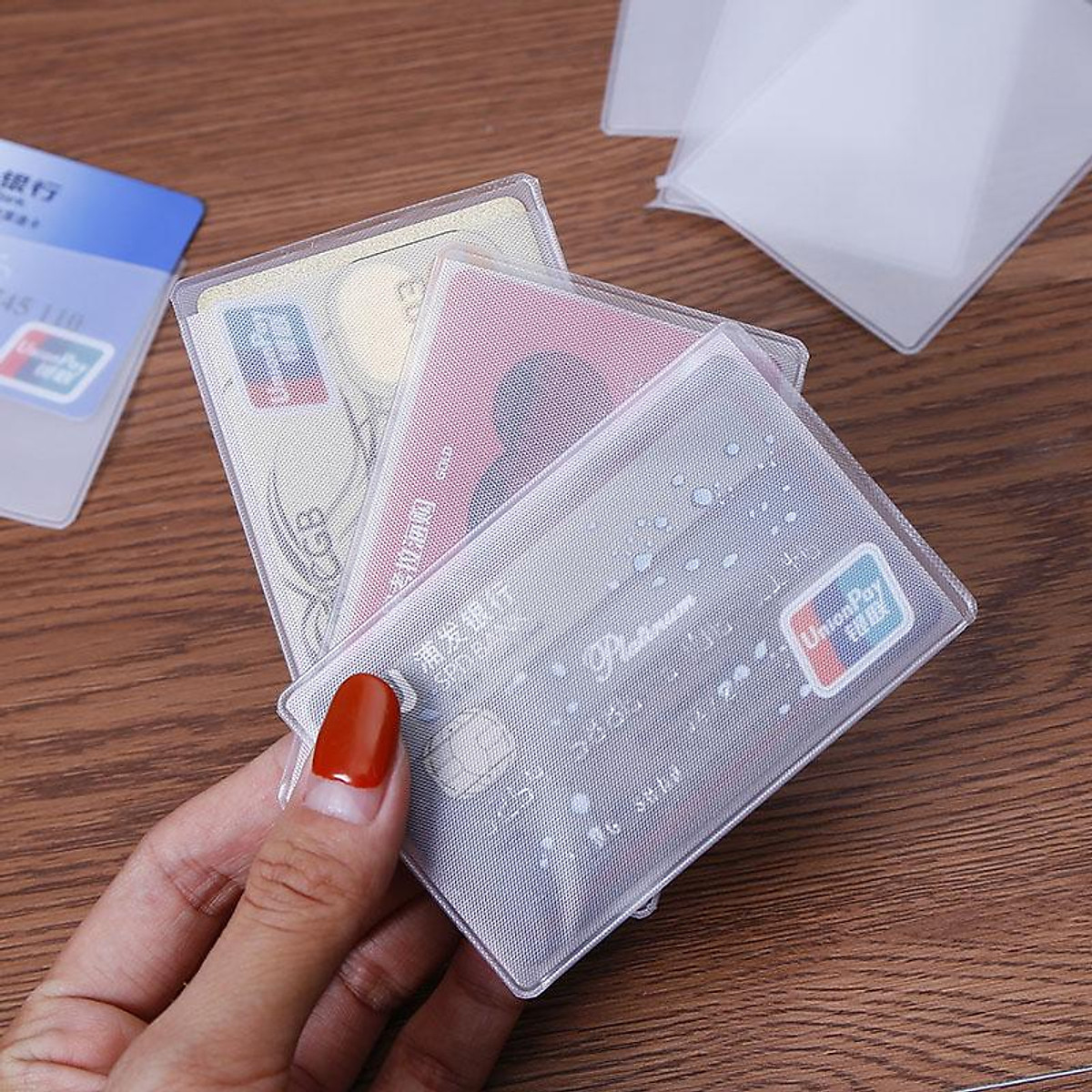 Túi nilon lụa mờ bọc thẻ căn cước - bằng lái xe - thẻ atm - thẻ sinh viên .v.v.v