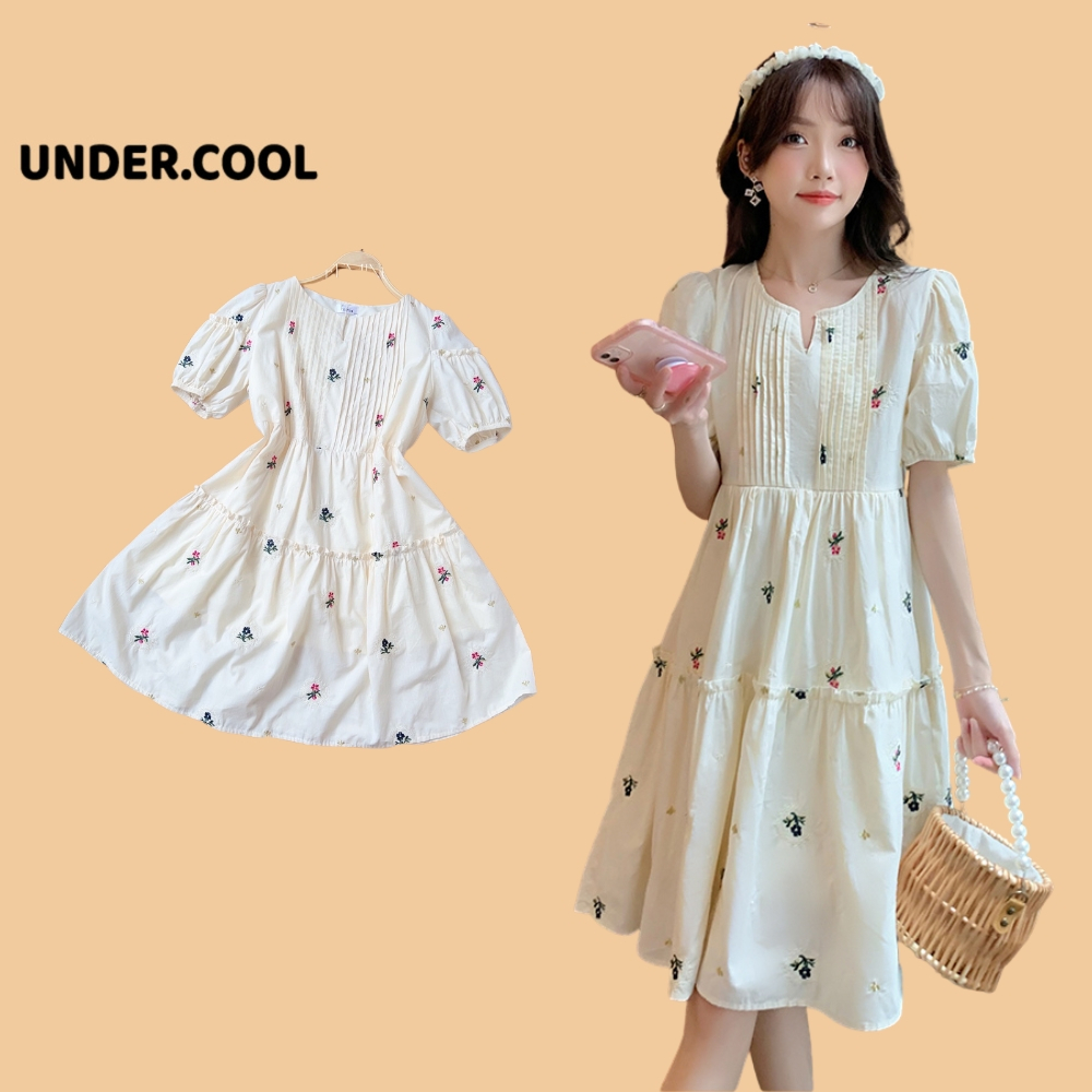 Đầm Suông Hoa Baby UNDERCOOL dáng váy suông diện hè, váy suông đi làm đi chơi - mẹ bầu
