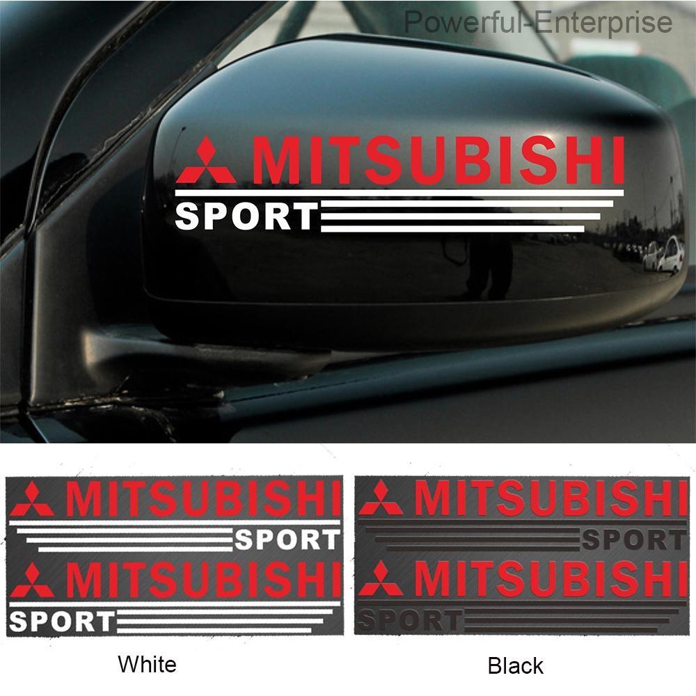 Decal dán gương chiếu hậu cho xe hơi (Mitsubishi) - Tem dán gương chiếu hậu ô tô