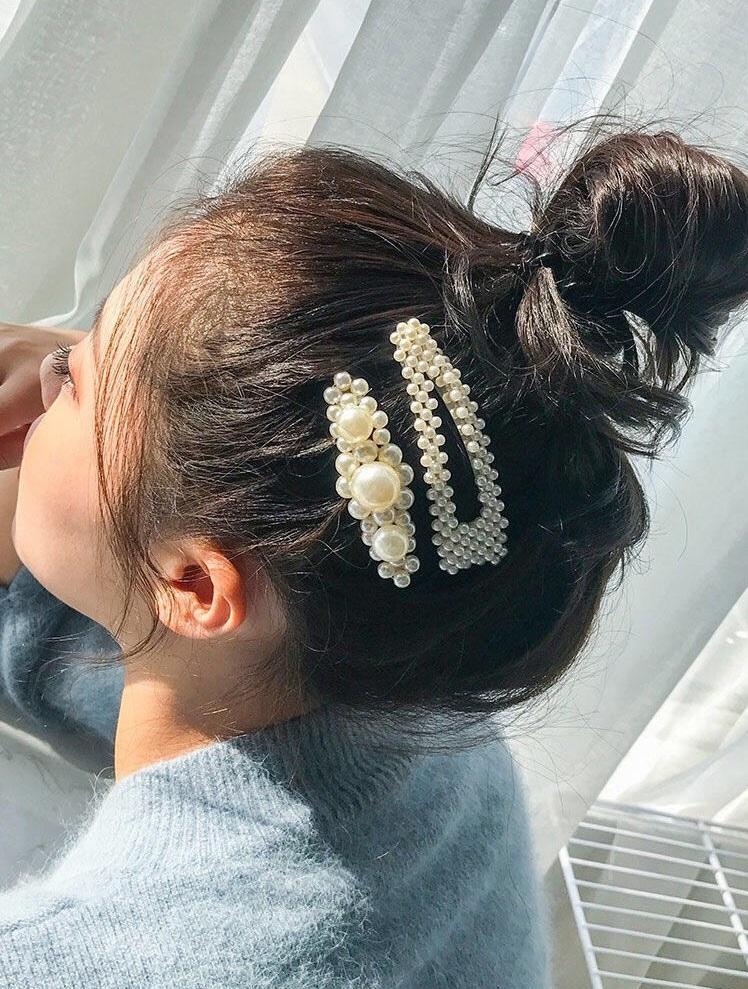 Set 5 kẹp tóc ngọc trai hot hit