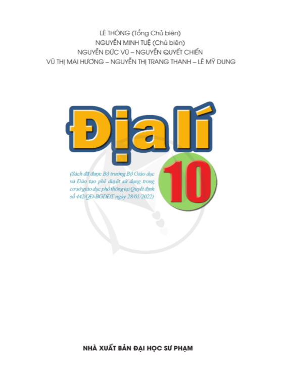 Địa lí lớp10 - Cánh Diều