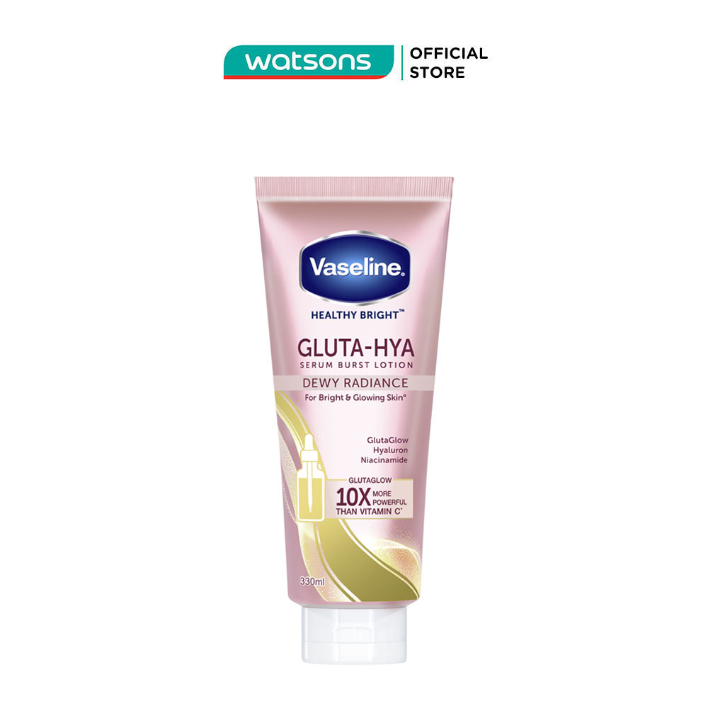 Serum Dưỡng Thể Vaseline Healthy Bright Gluta Hya Burst Lotion Dewy Radiance 330ml