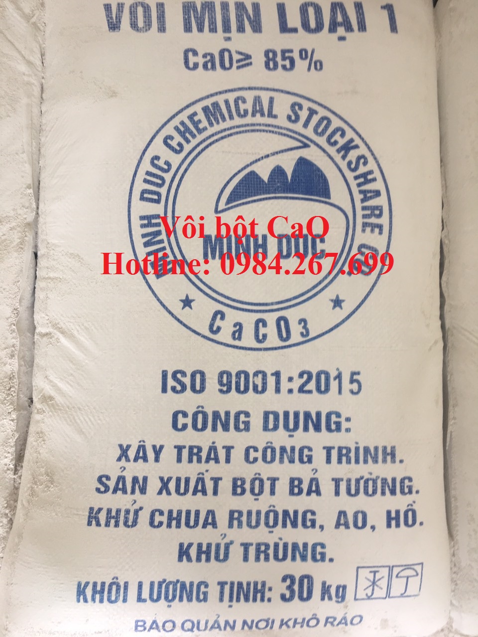 Combo Vôi bột CaO xử lý nước gói 3kg