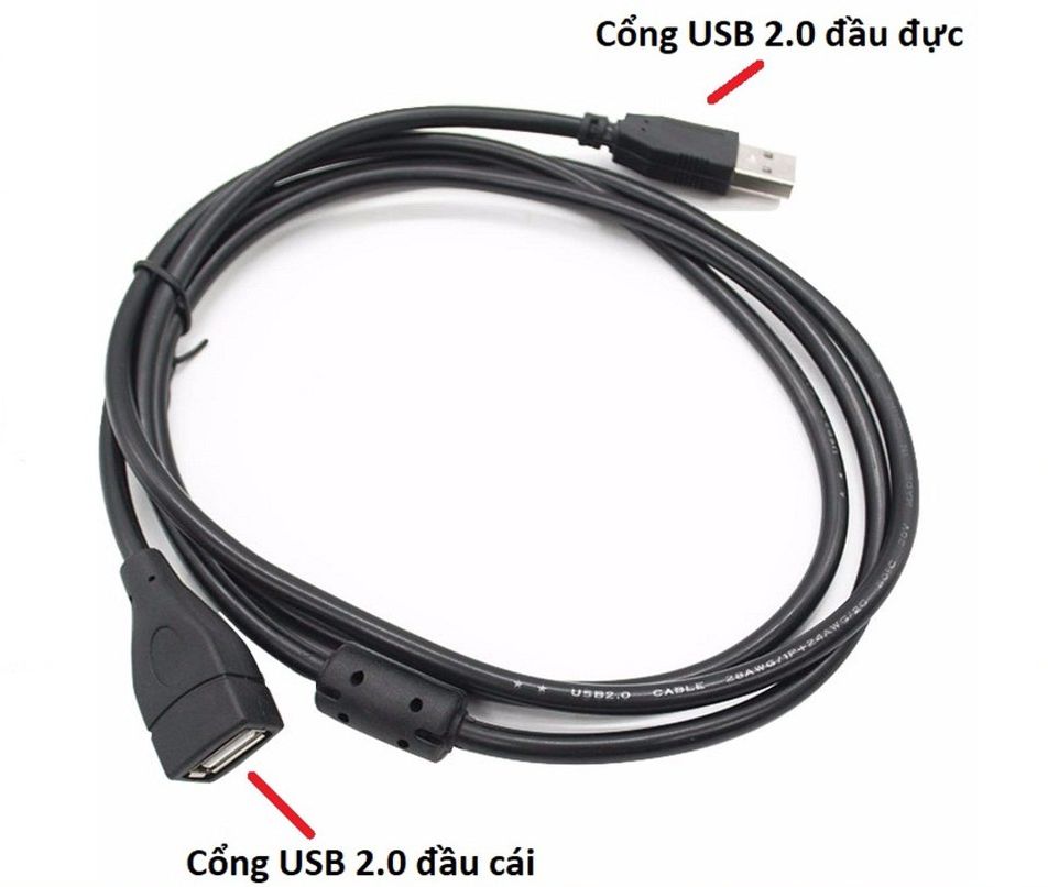 CÁP USB NỐI DÀI 1.5M (1 đầu đực 1 đầu cái)