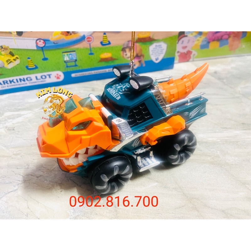 Đồ chơi lồng đèn trung thu cho bé trai hình xe đua khủng long và xe cá mập tặng pin có đèn và nhạc quà tặng trung thu