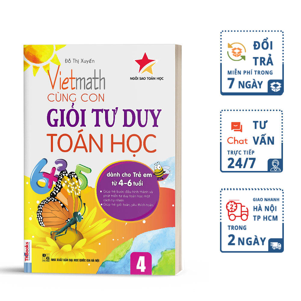 Vietmath - Cùng con giỏi tư duy toán học 4 - MCBooks