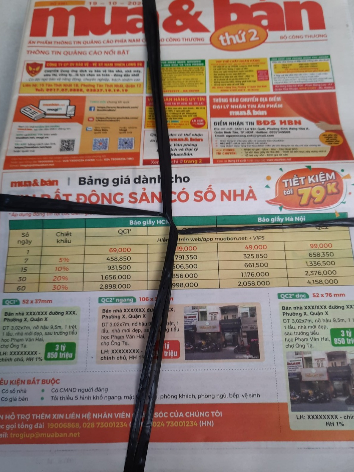 Một kg báo giấy cũ gói hàng