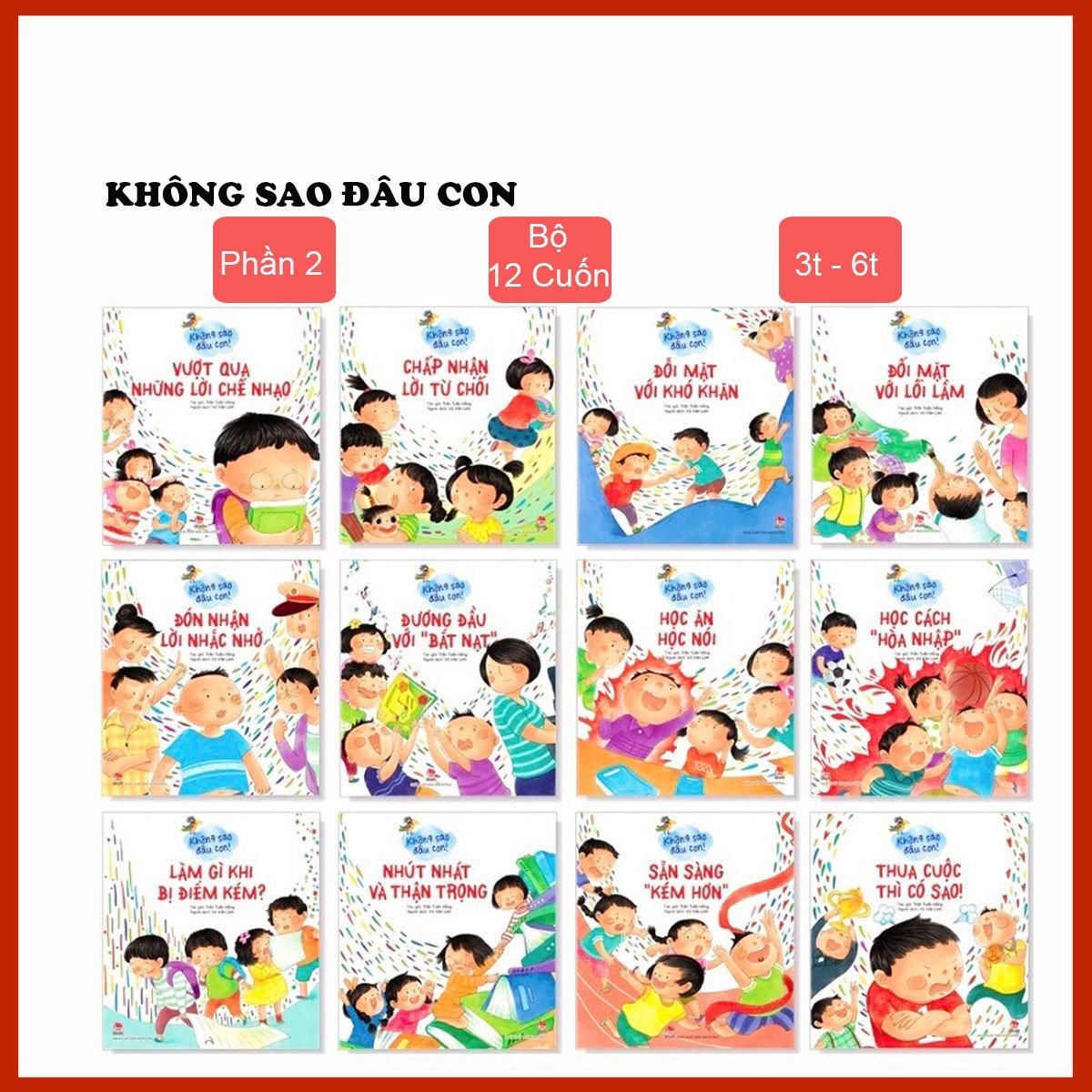 Sách - Không Sao Đâu Con phần 2 (bộ 12 cuốn) dành cho bé từ 3 tuổi