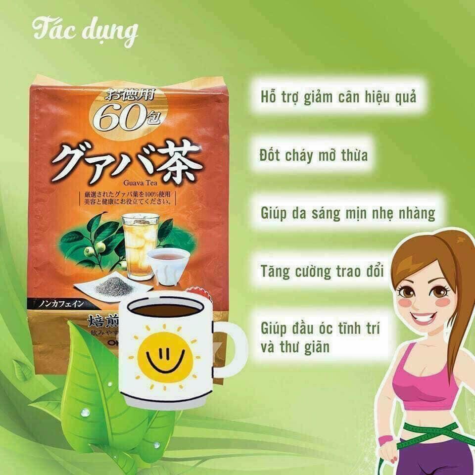[HCM][CHÍNH HÃNG] Trà  Lá Ổi Non Orihiro Nhật Bản - 60 gói