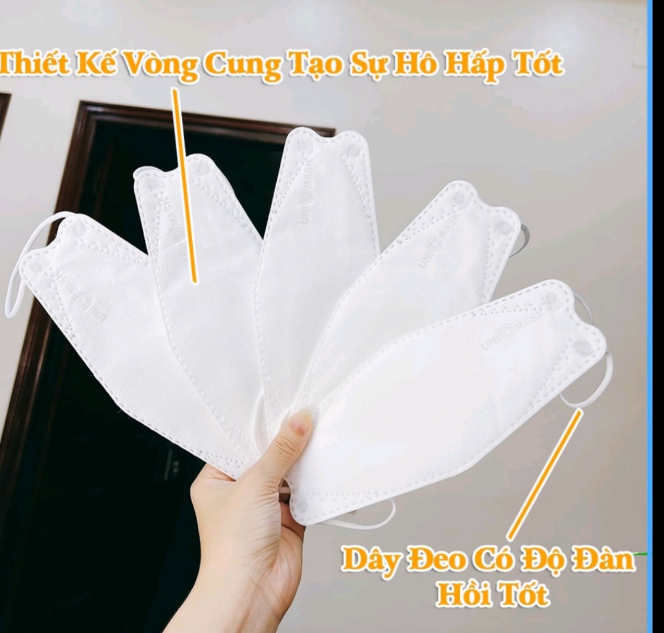 (combo 50 Chiếc Màu Trắng )-- Khẩu trang 4 Lớp KF94 UNI MASK