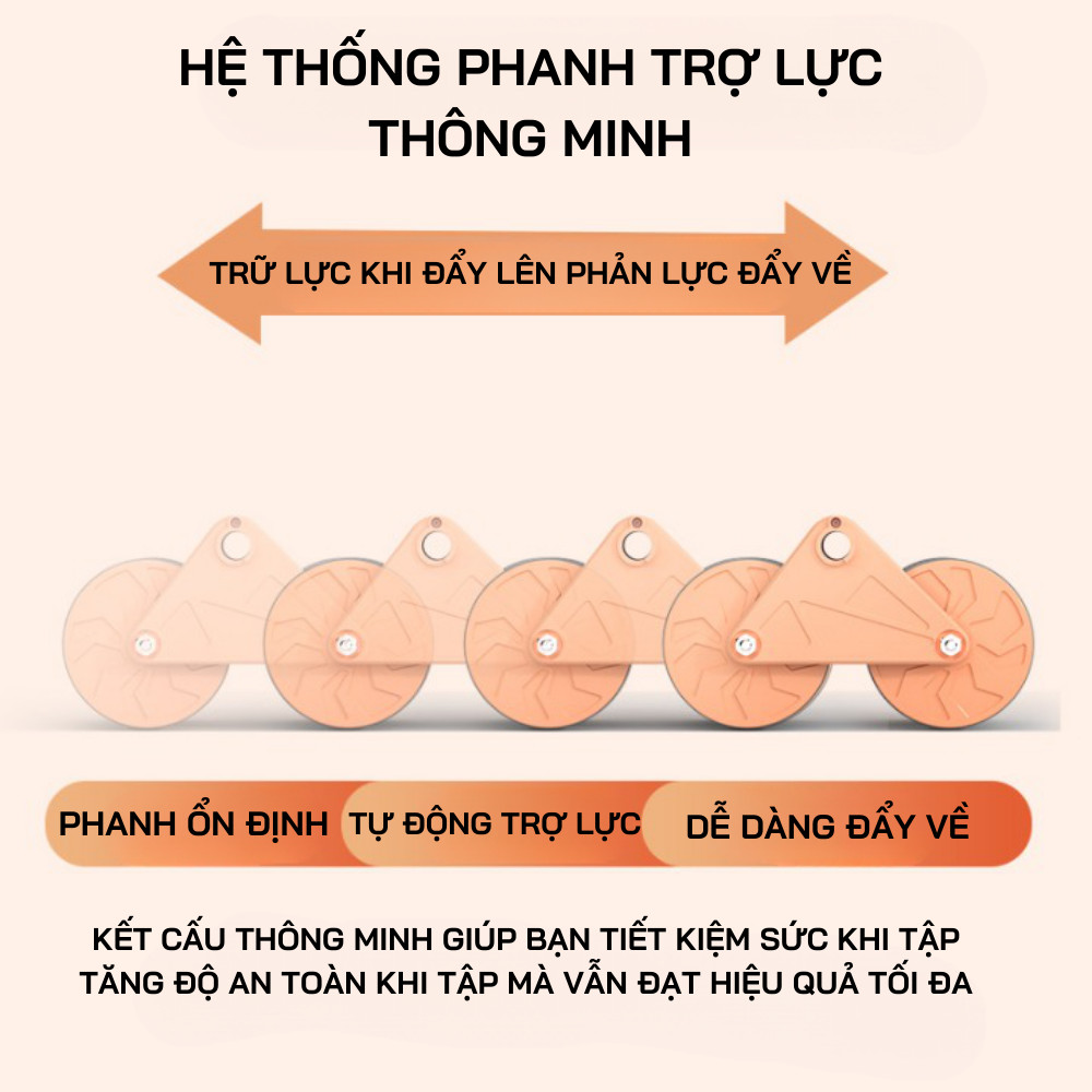 Con lăn tập bụng tại nhà - Dụng cụ tập cơ bụng hỗ trợ tập plank bằng con lăn siêu tiện dụng ( Bảo hành 12 tháng ) - Chính hãng