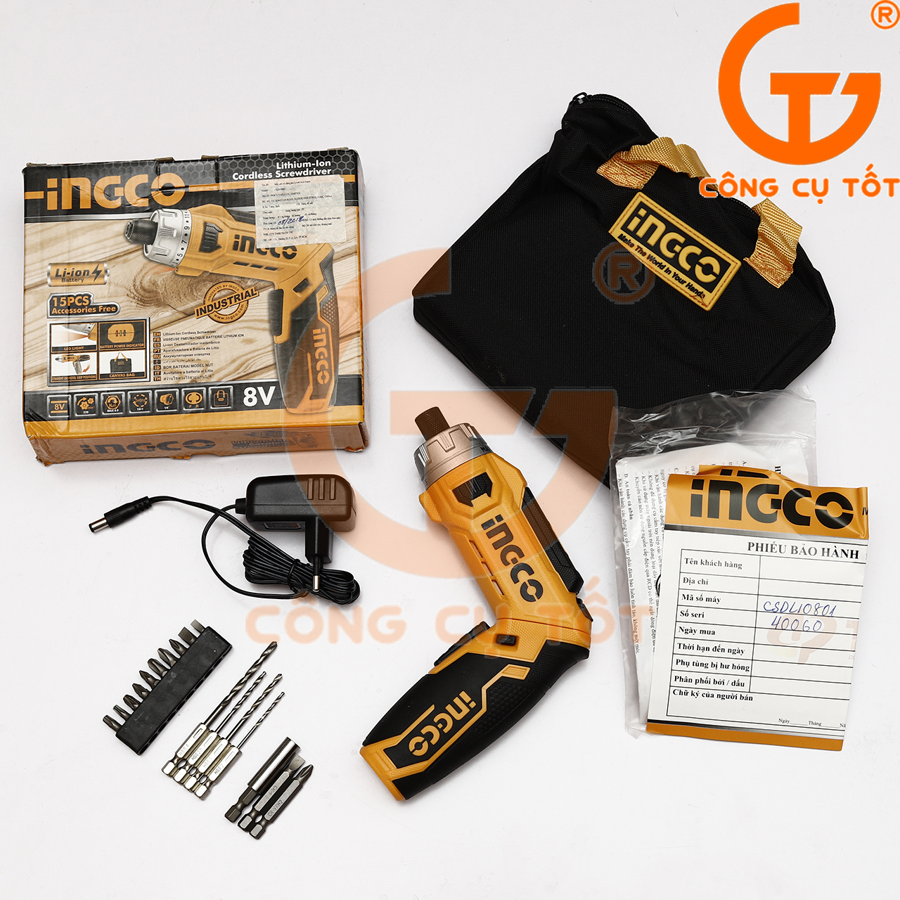 Máy siết vít dùng pin INGCO CSDLI0801 5.5Nm