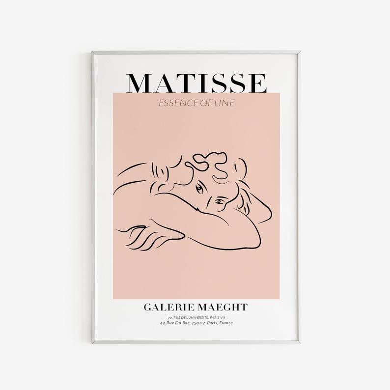 Tranh treo tường | Tranh Henri Matisse Tate Modern Poster, Matisse Art Exhibiton Poster, Naked Woman Poster