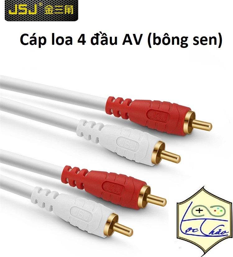 [HCM]Cáp loa AV 4 đầu bông sen dài 5M cao cấp JSJ (AV 4 ĐẦU)