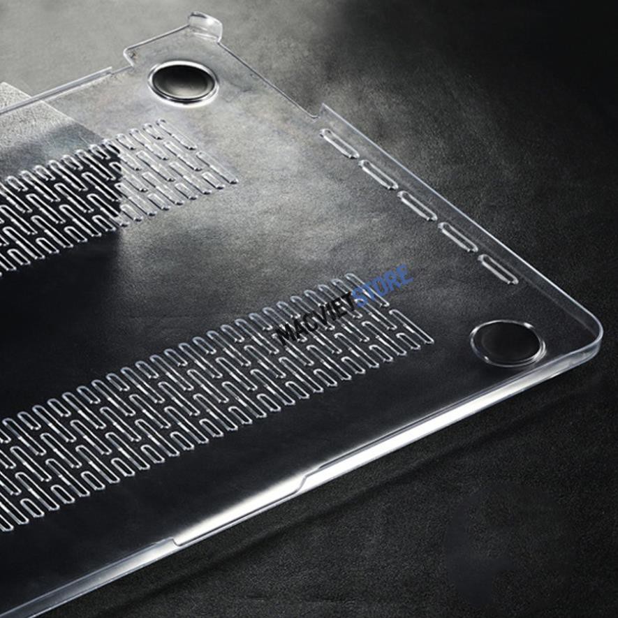 [3-IN-1] Ốp Macbook, Case Macbook Màu Trong Suốt (Tặng Nút Chống Bụi, Kẹp Chống Gẫy Sạc)