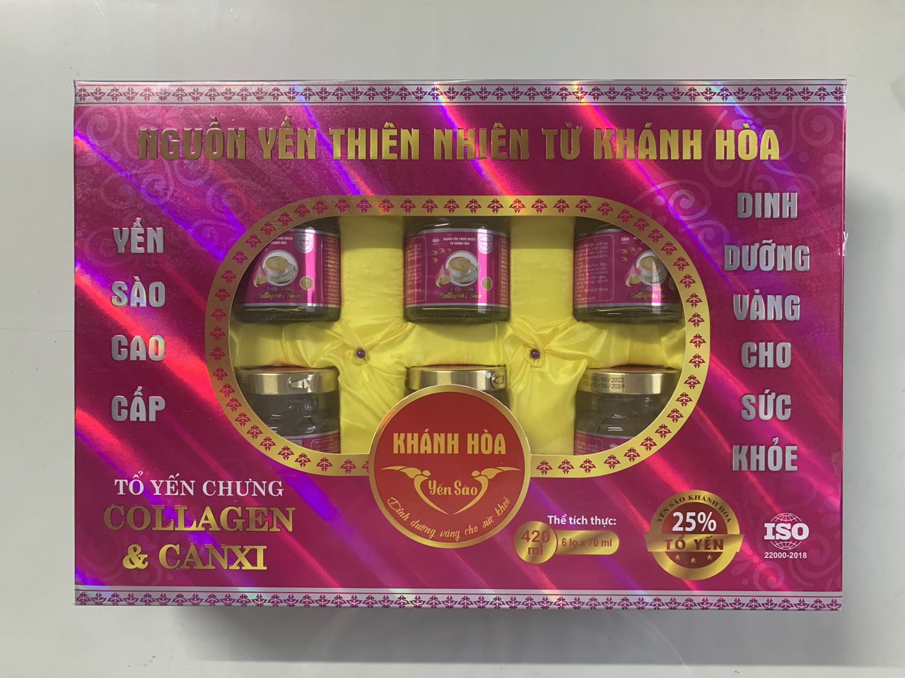 YẾN SÀO KHÁNH HOÀ Collagen Canxi (Hộp 6 lọ)