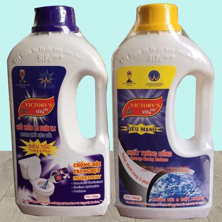 CHÍNH HÃNG SIFA - Nước thông bồn cầu, thông cống siêu tốc Sifa chai 700g, 1400g