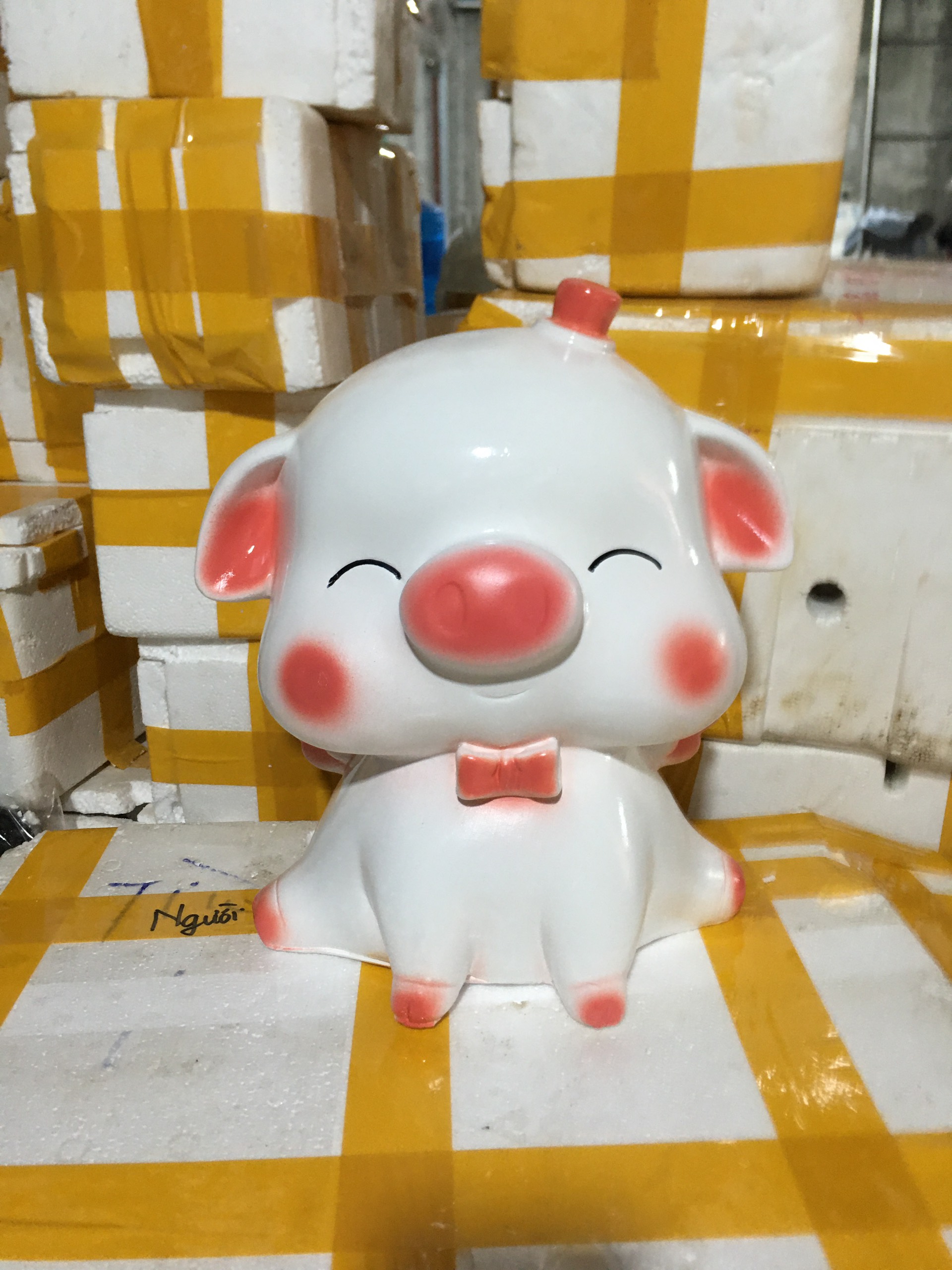 Heo đất lợn đất thiên sứ 2 size khủng lồ và size bé dễ thương