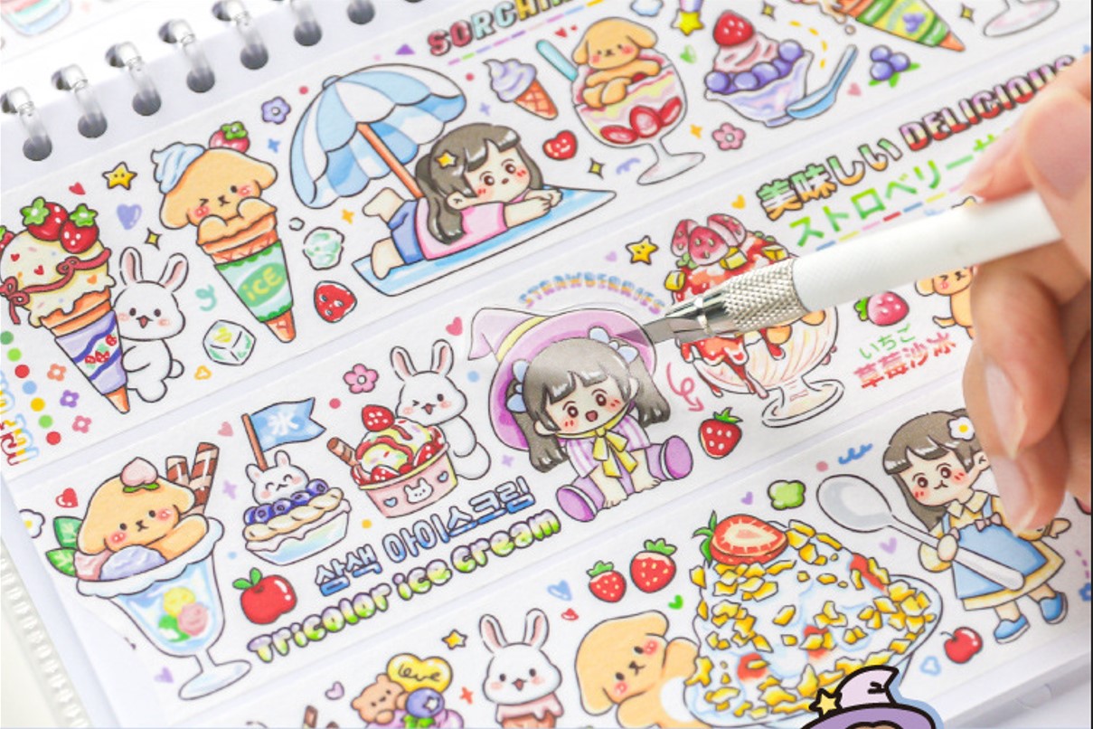 Sổ còng lưu trữ sticker chiết washi sổ A5 60 trang