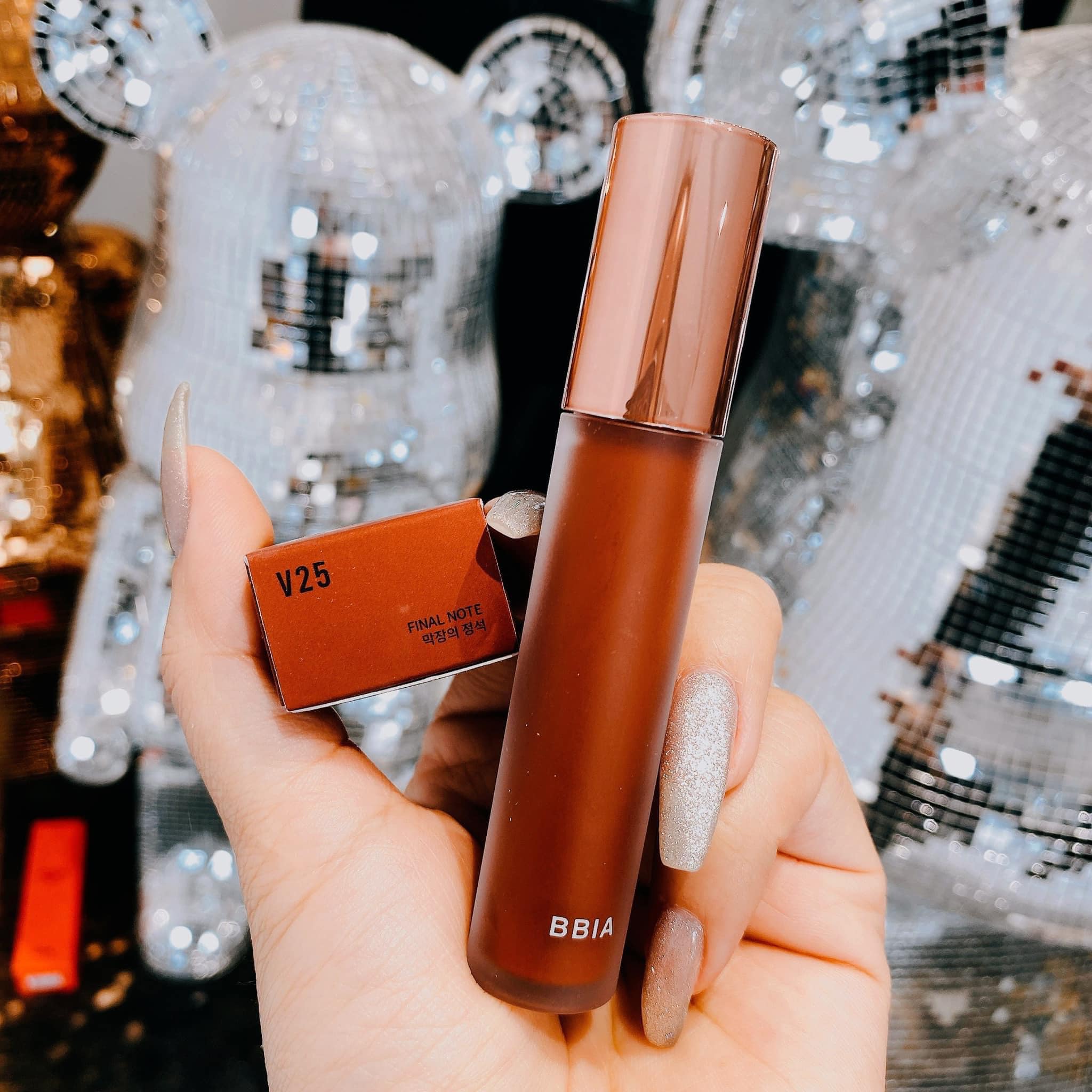 Mẫu mới - son kem lì bbia last velvet lip tint vegan v25 - final note đỏ nâu