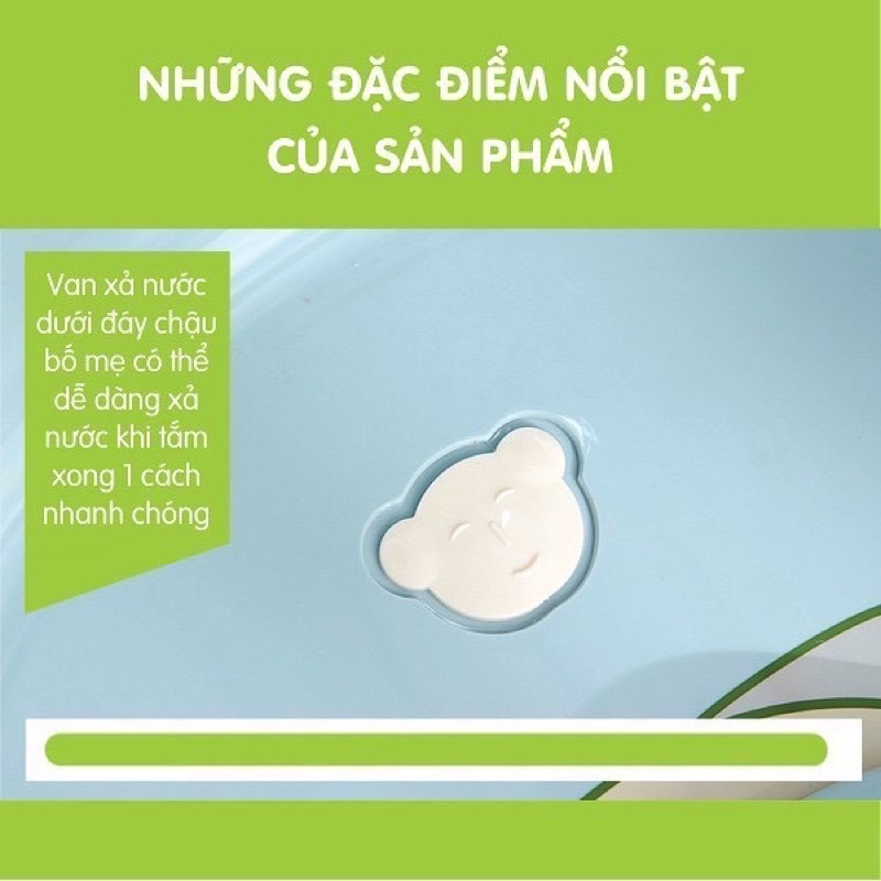 Chậu Tắm Ếch cao cấp cho bé có van thoát nước vh1