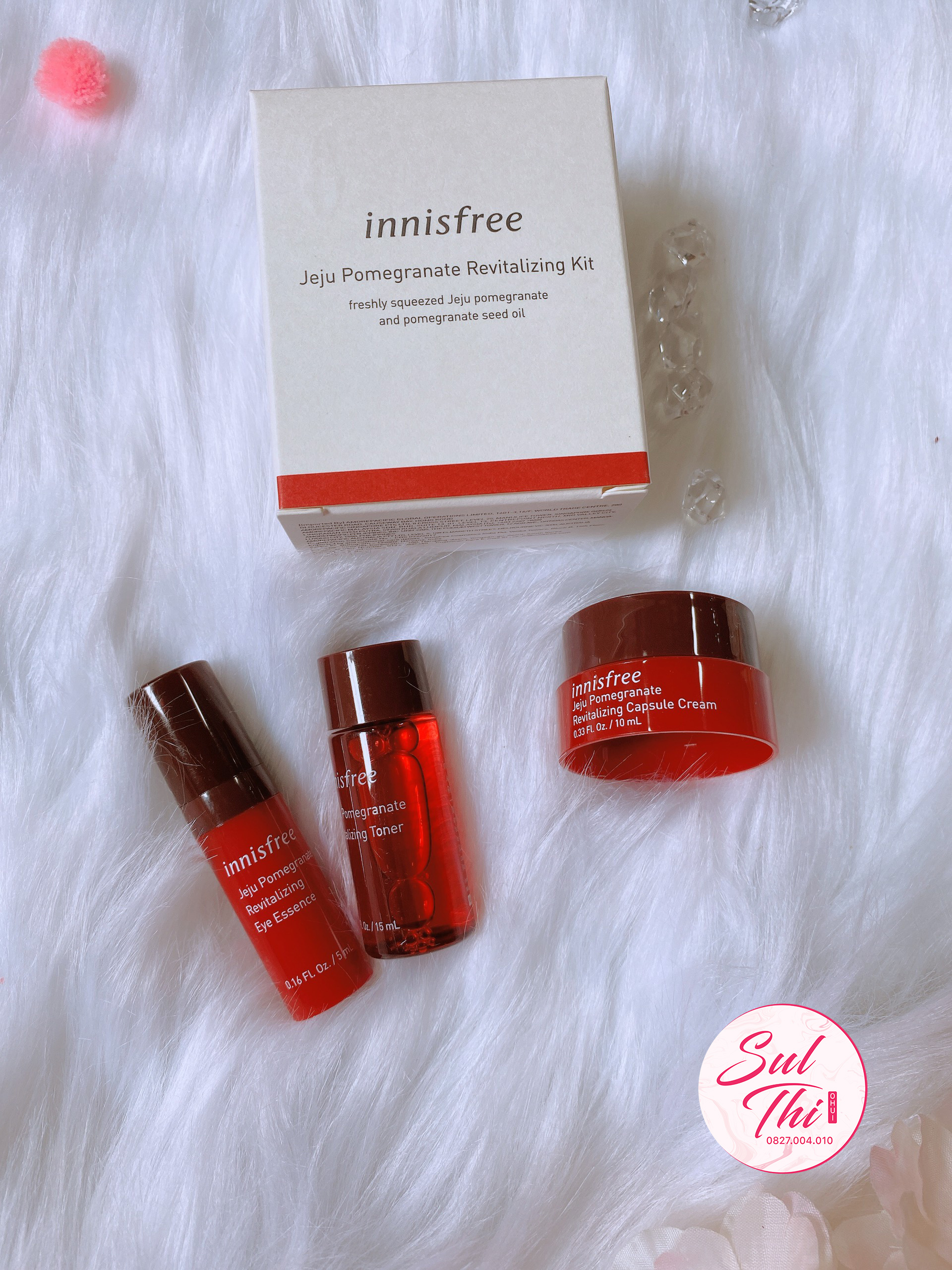 Set dưỡng da mini Lựu đỏ Innisfree Jeju Pomegranate