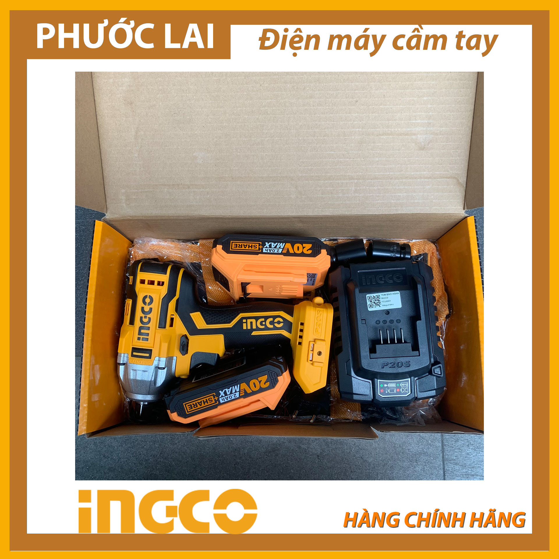 Máy siết Bu lông dùng pin INGCO CIWLI2001