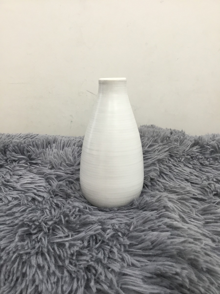 Bình trắng bầu 13.5 cm - gốm sứ việt