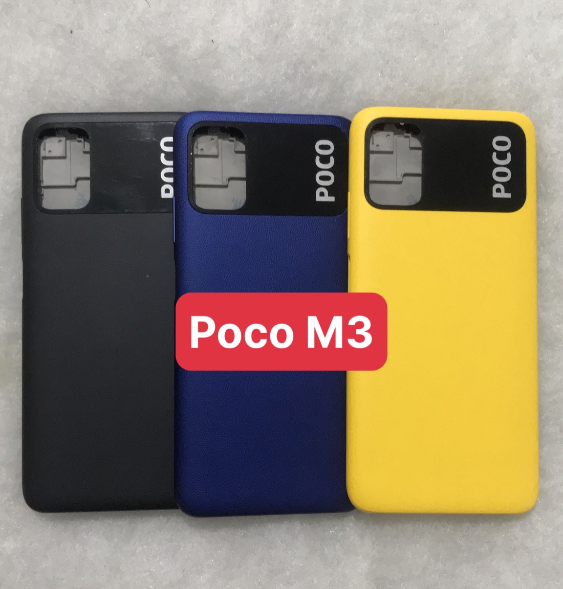 Bộ vỏ xiaomi Poco M3 (Bộ gồm lưng ,xương ,Nút bấm)
