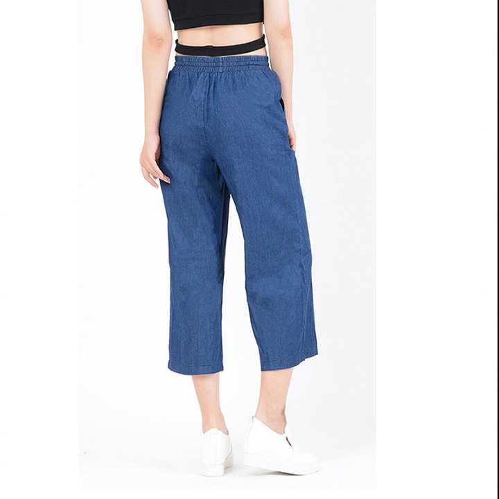 Quần Jeans rủ suông lửng Lưng Thun-JNTHUN