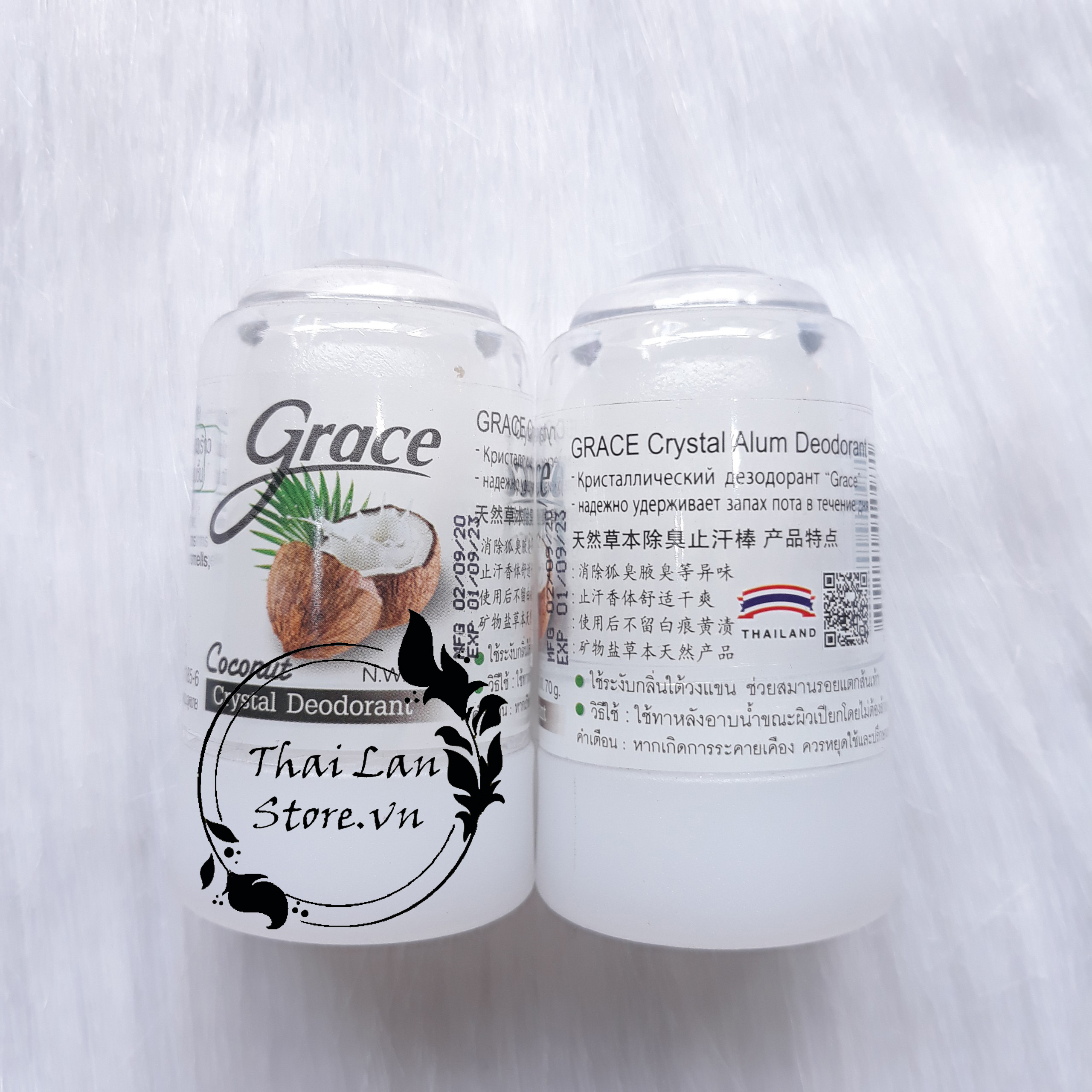 Lăn Đá Khoáng Khử Mùi GRACE Crytal 70gram Thái Lan