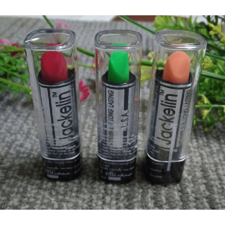 Combo 6 Cây Son Gió Thái Lan Jackelin _ Xanh Đỏ
