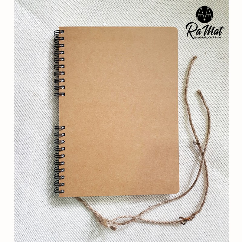 [HCM]Sổ Lò Xo Vintage Gáy Chia Đôi Size A5