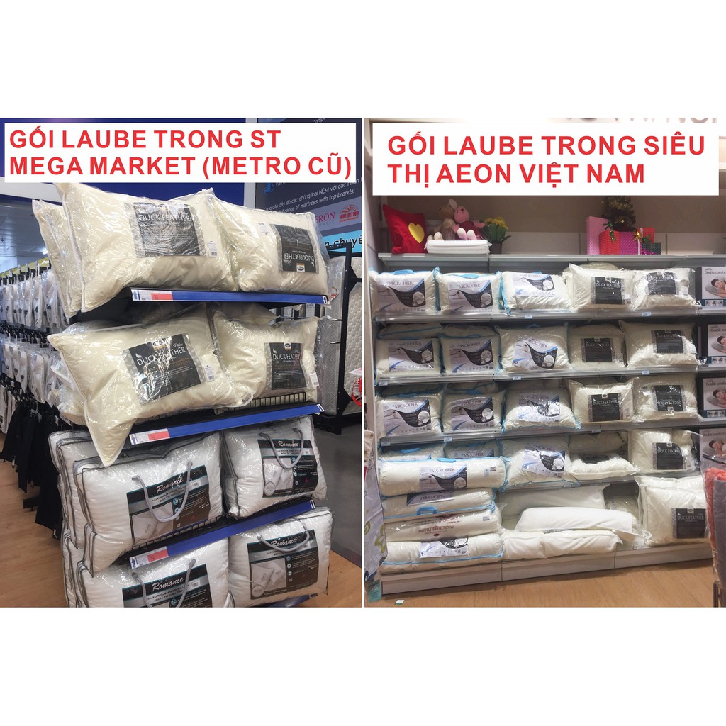 [HCM]Gối nằm microfiber laube siêu mềm kháng khuẩn 50x70cm--