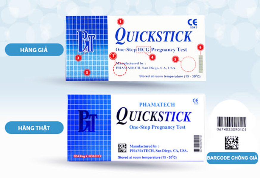 [HCM] [CHÍNH HÃNG] Que thử thai Quickstick (Mỹ) HCG Pregnancy test Dụng cụ phát hiện thai sớm, nhanh, chính xác [CHE TÊN]