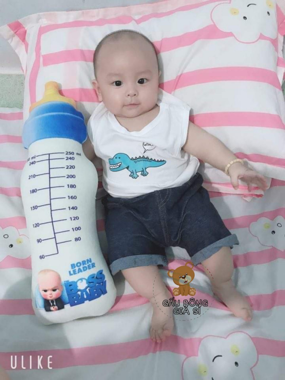 GỐI ÔM CHO BÉ SƠ SINH HÌNH BÌNH SỮA DỄ THƯƠNG GIÁ RẺ.