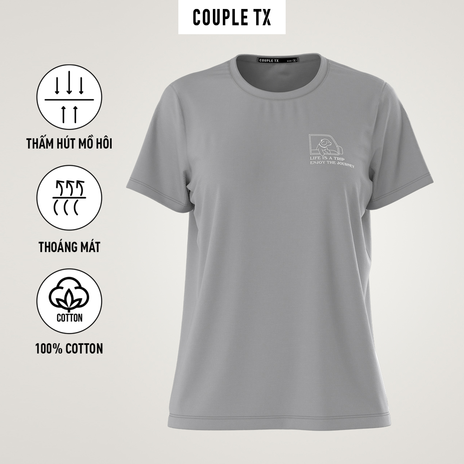 Áo Thun Nữ Couple TX IN Logo Cool Regular Fit WTS 2373