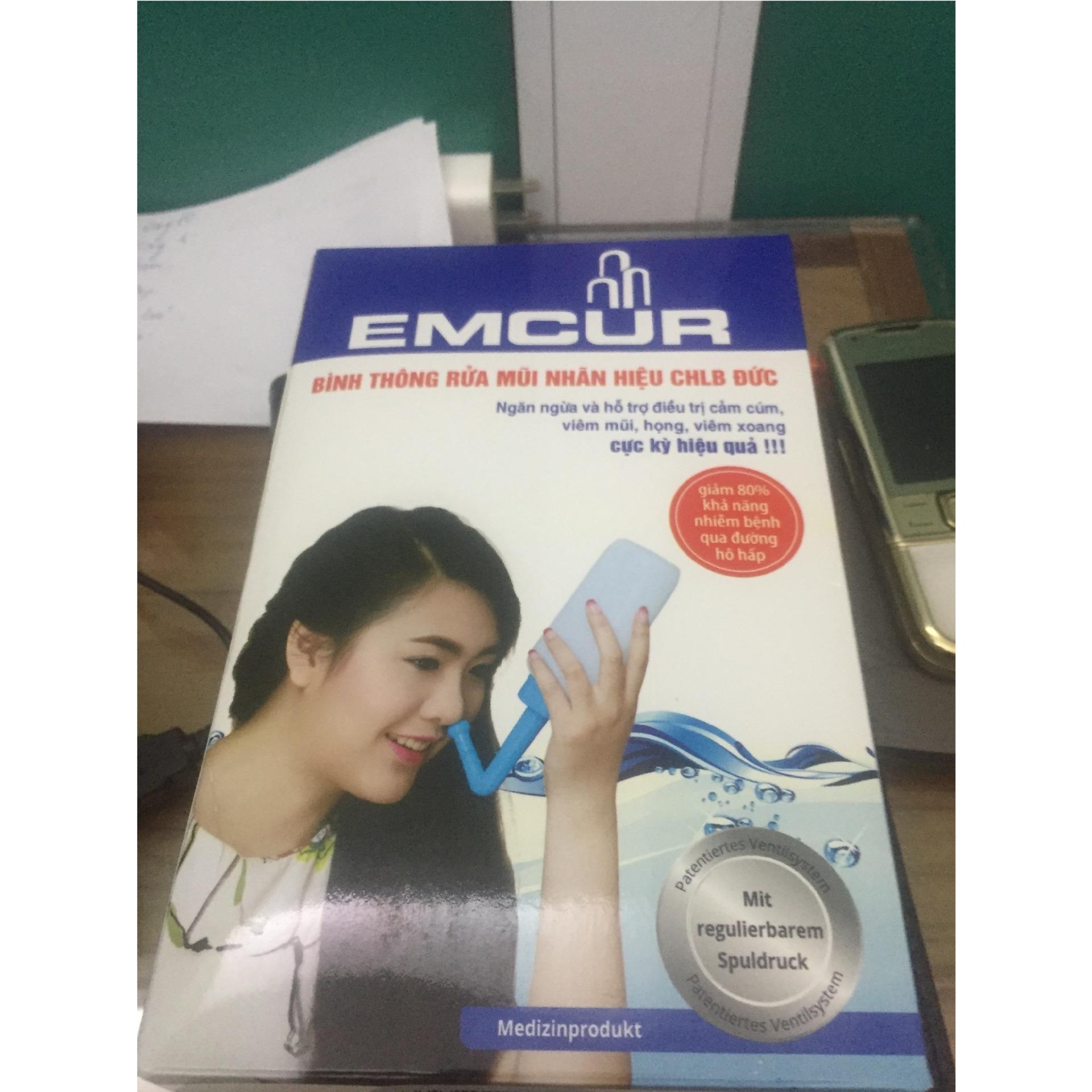 Bình rửa mũi EMCUR CHLB Đức chống viêm mũi dị ứng