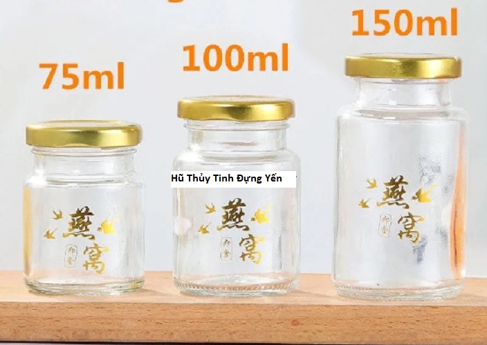 Combo 10 Hũ Thủy Tinh Nắp Thiếc vặn 70ML (Hũ 70MLthủy tinh đựng Yến chưng, Hủ thủy tinh đựng dầu dừa, hũ gia vị)