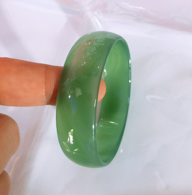 [HCM]Vòng tay mã não bản hẹ xanh ngọc vân đá tuyệt đẹpmẫu mới nhấthàng chụp thực tế DKT-19