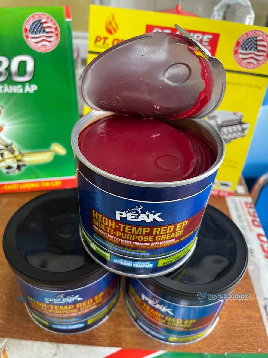 Mỡ bò lithium phức hợp Peak High-Temp Red EP Grease