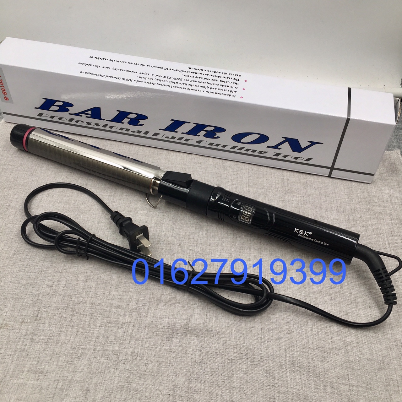 K&K Máy Uốn Tóc Cao Cấp Hàn Quốc Xoay Trục 5 Mức Nhiệt 140-220 Độ LED Hiển Thị Nhiệt Độ Tích Hợp Khóa Xoay 360 Độ Dễ Dàng Sử Dụng